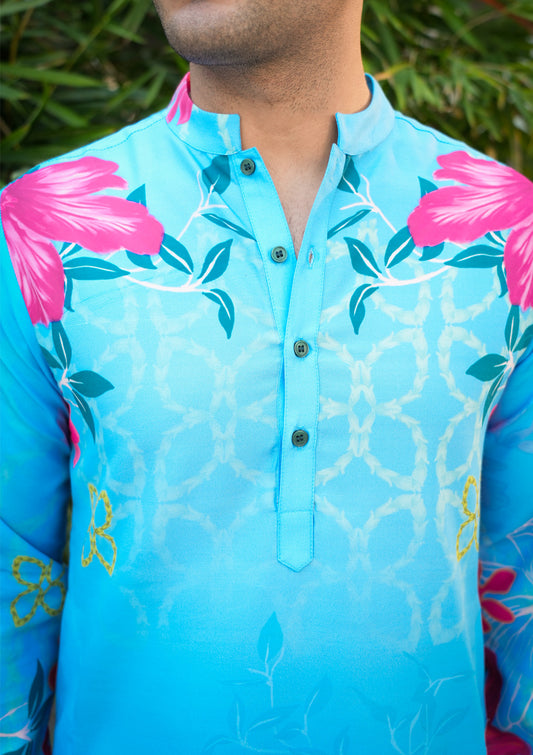 Sunehri Kurta – Men's (Blue)