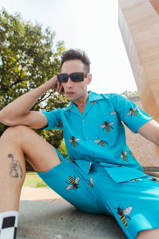 BLUE BEE SHORT SET