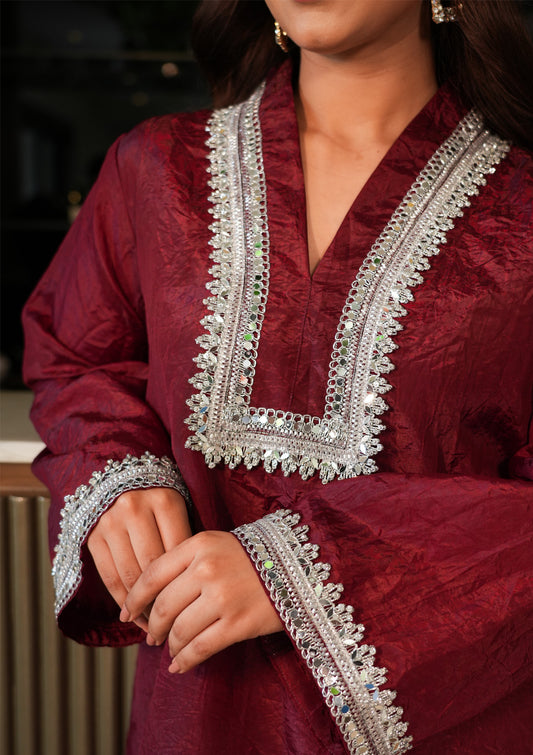 Sheesh Co-Ord Set – Red