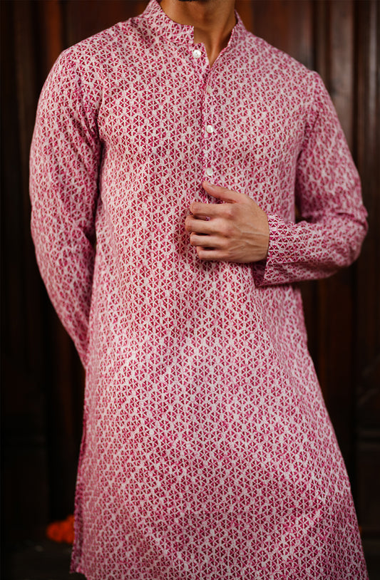 Khwaab Kurta - Men's (Pink)