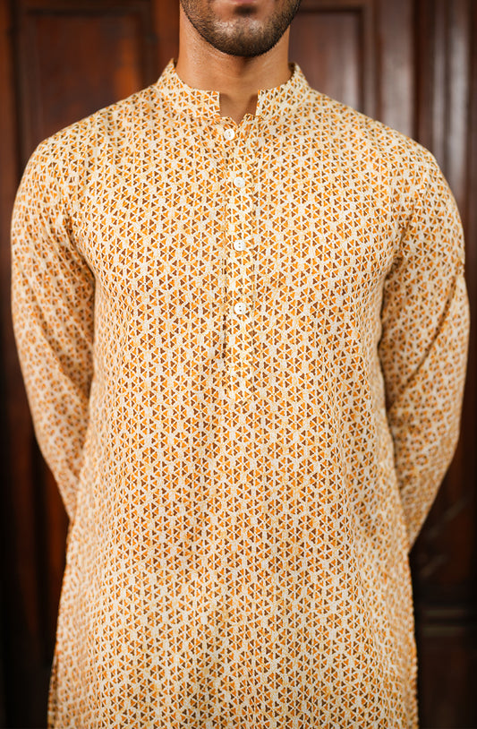 Khwaab Kurta - Men's (Yellow)