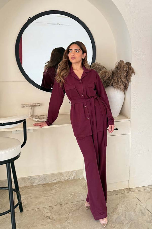 TRIXY CO-ORD SET (WINE)