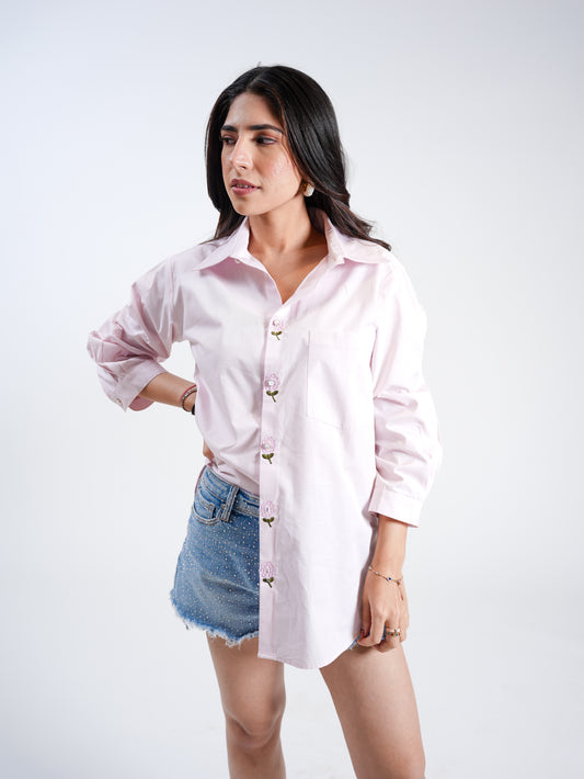 PINK FLOWER SHIRT