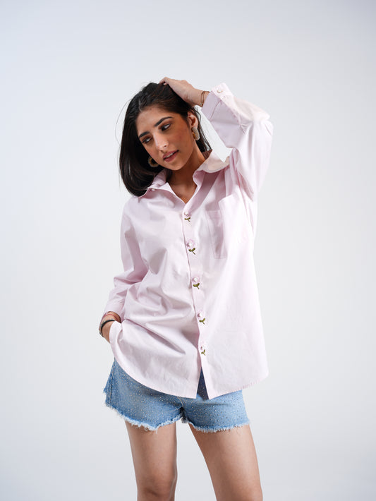 PINK FLOWER SHIRT