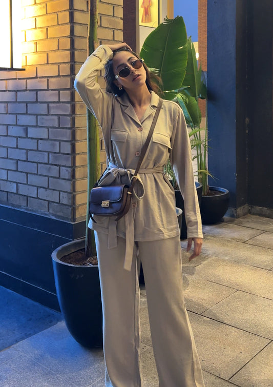 TRIXY CO-ORD SET(BEIGE)