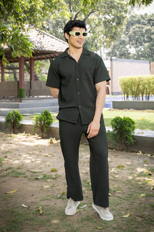STAYCATION CO-ORD SET (GREEN)- MEN'S