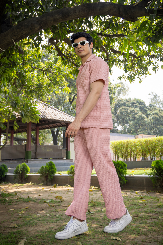 STAYCATION CO-ORD SET (PINK) - MEN'S