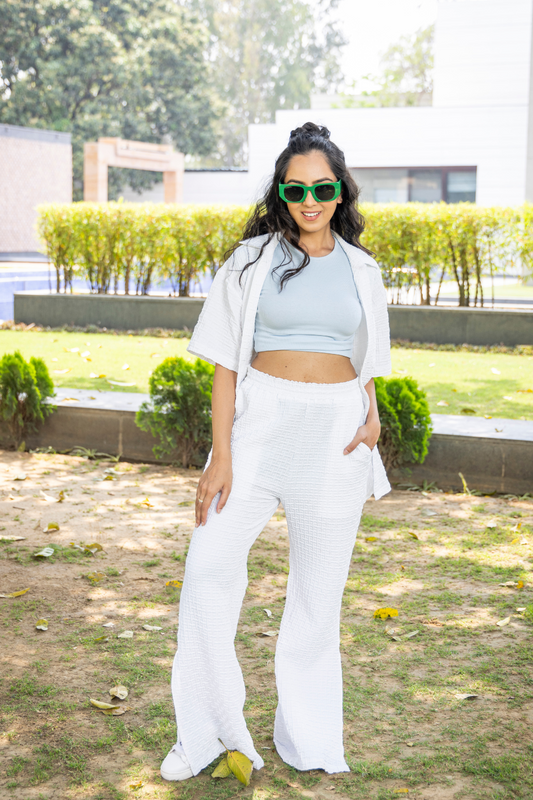 STAYCATION CO-ORD SET (WHITE)