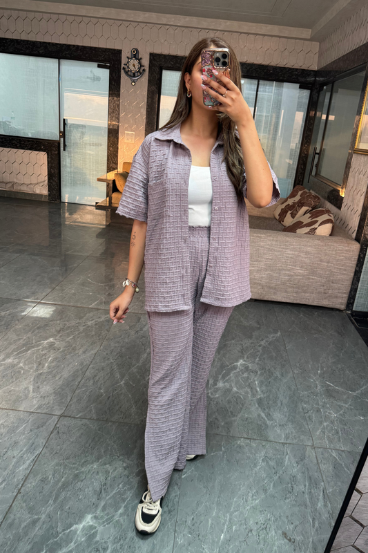 STAYCATION CO-ORD SET (LAVENDER)