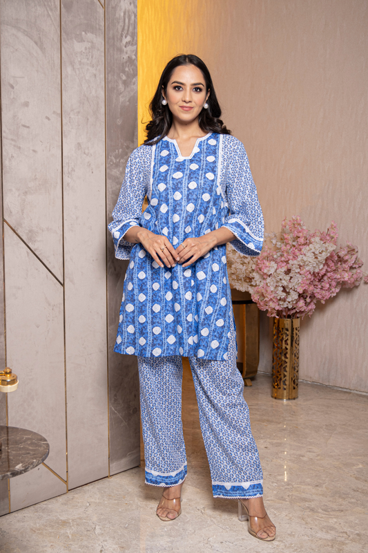NIKHAAR CO-ORD SET (BLUE)