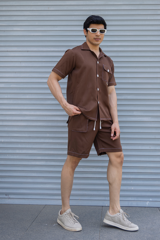 RAGER SHORTS SET (BROWN) - MENS
