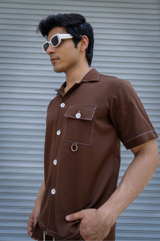 RAGER CO-ORD SET - (BROWN-MENS)