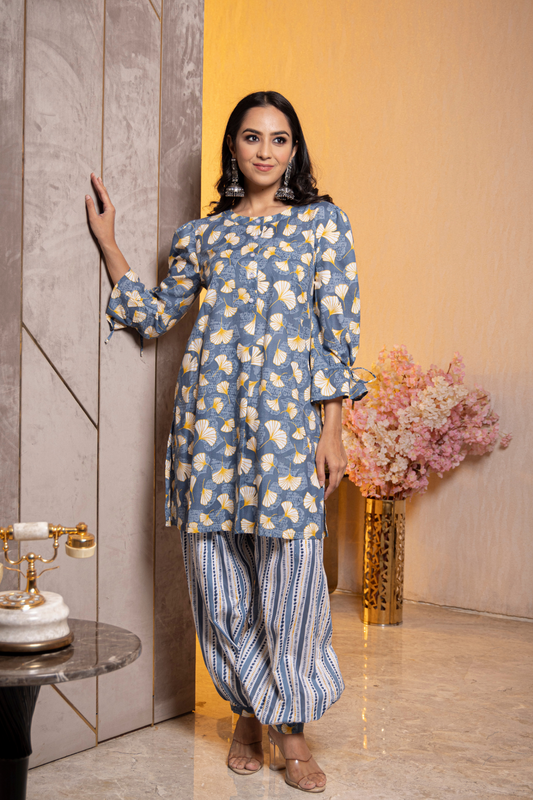 PATHANI KURTA SET (GREY)