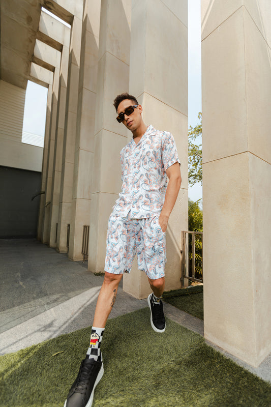 WHITE MARBLE CO-ORD SET