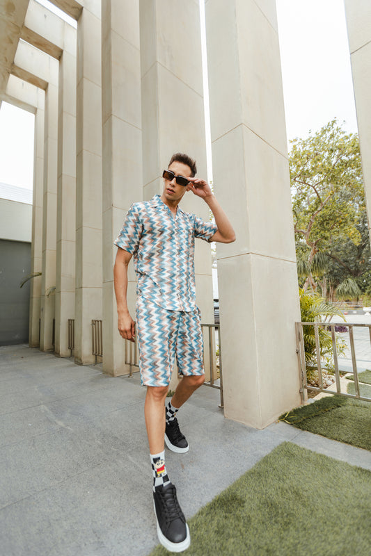 BLUE WAVE CO-ORD SET (MEN)