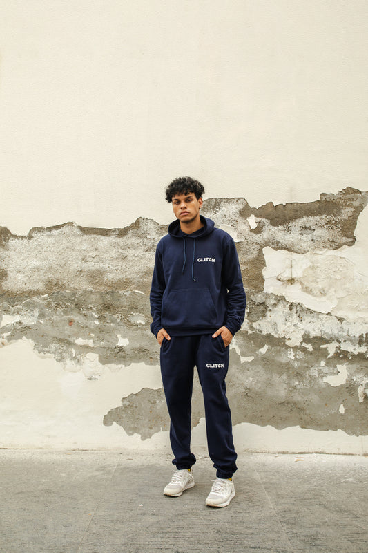 GLITCH HOODIE SET - BLUE (MEN)