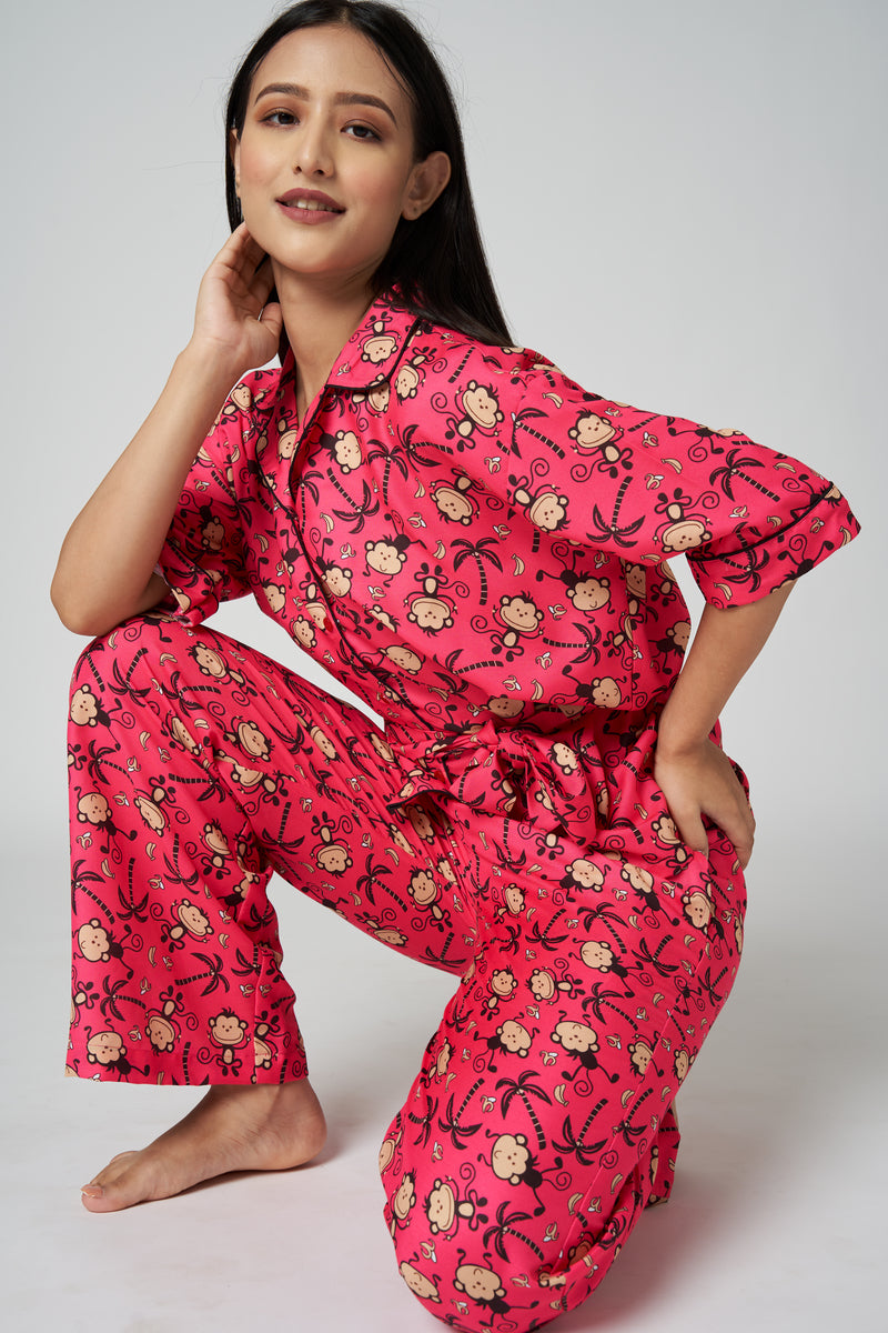 MONKEY PJ SET (WITH BELT)