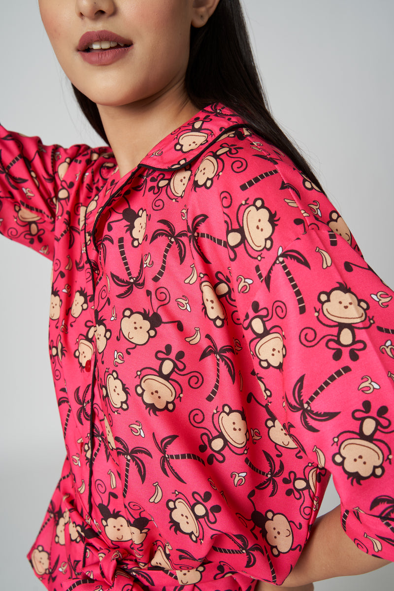 MONKEY PJ SET (WITH BELT)