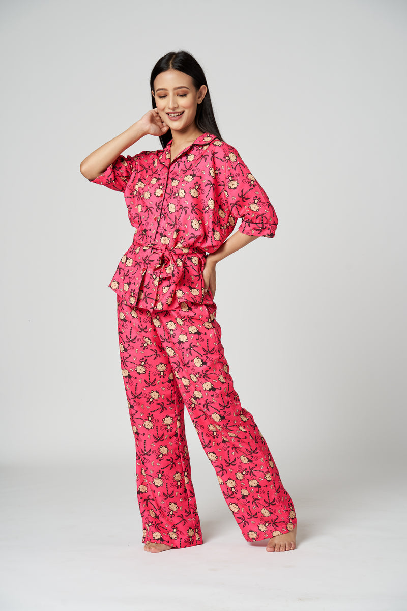 MONKEY PJ SET (WITH BELT)