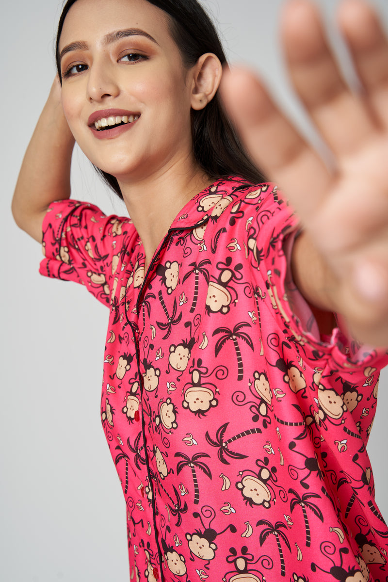 MONKEY PJ SET (WITH BELT)
