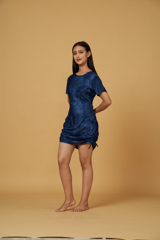 TIE & DYE DRESS (BLUE)