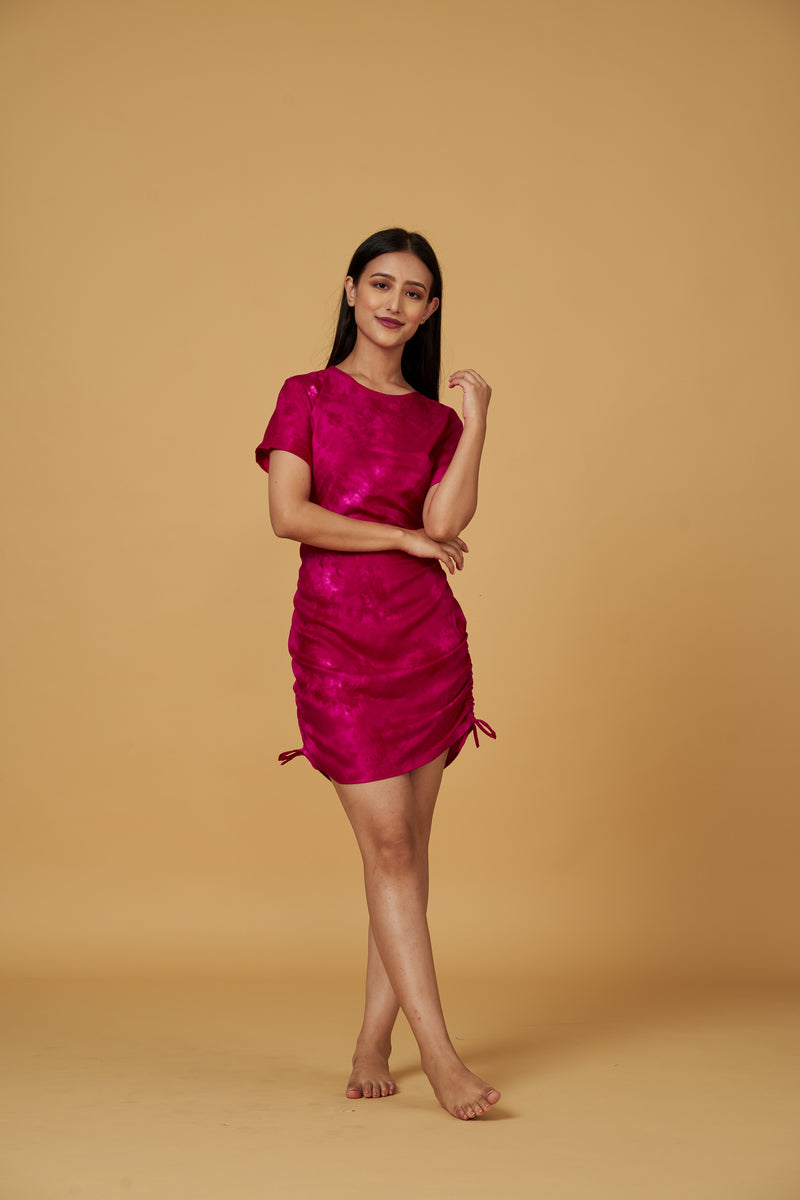 TIE & DYE DRESS (PINK)