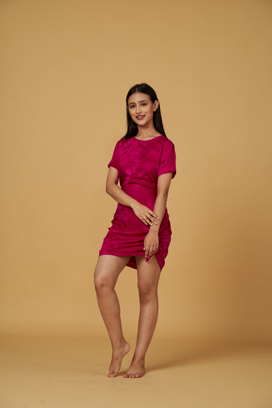 TIE & DYE DRESS (PINK)