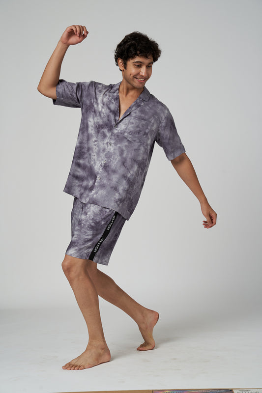 GLITCH SHORTS SET (GRAY)