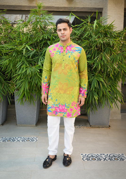 Sunehri Kurta – Men's (Green)