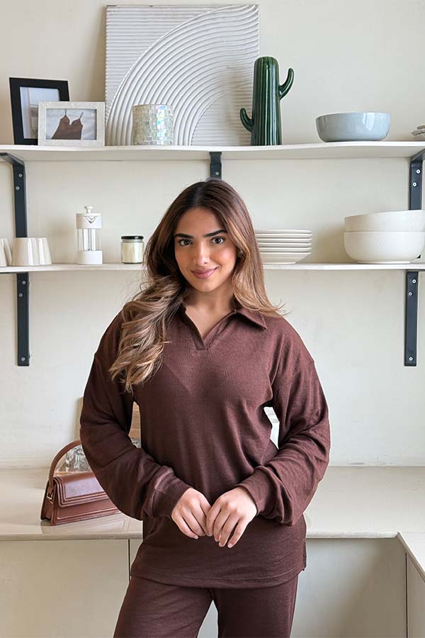 BROWN COMFORT CO-ORD SET
