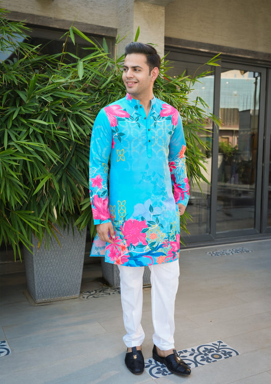 Sunehri Kurta – Men's (Blue)