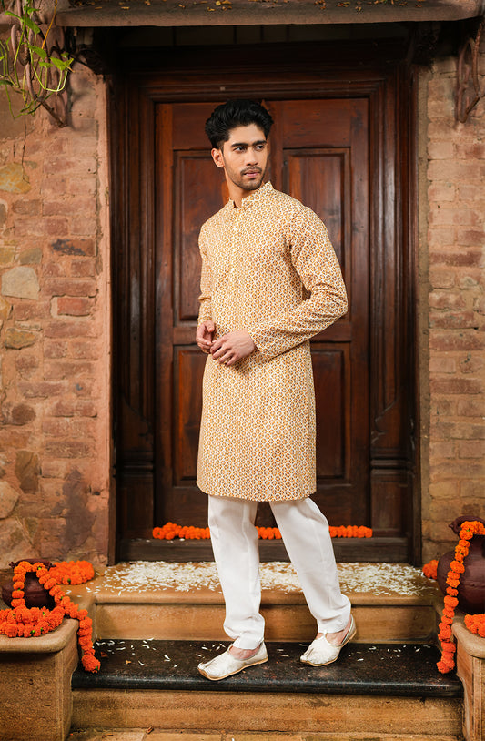 Khwaab Kurta - Men's (Yellow)