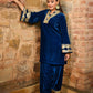 Patiala Velvet Set - Blue