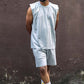 Thunder Grey 3 Piece Oversized Short Set