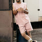 Thunder Pink 3 Piece Oversized Short Set