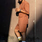 Thunder Brown 3 Piece Oversized Short Set
