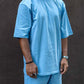 Thunder Blue 3 Piece Oversized Short Set