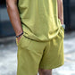 Thunder Olive Green 3 Piece Oversized Short Set