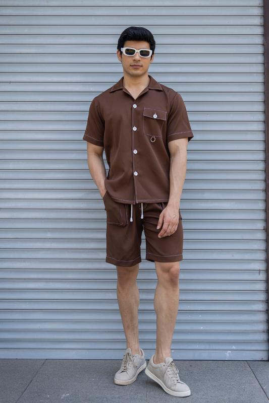 RAGER SHORTS SET (BROWN) - MENS
