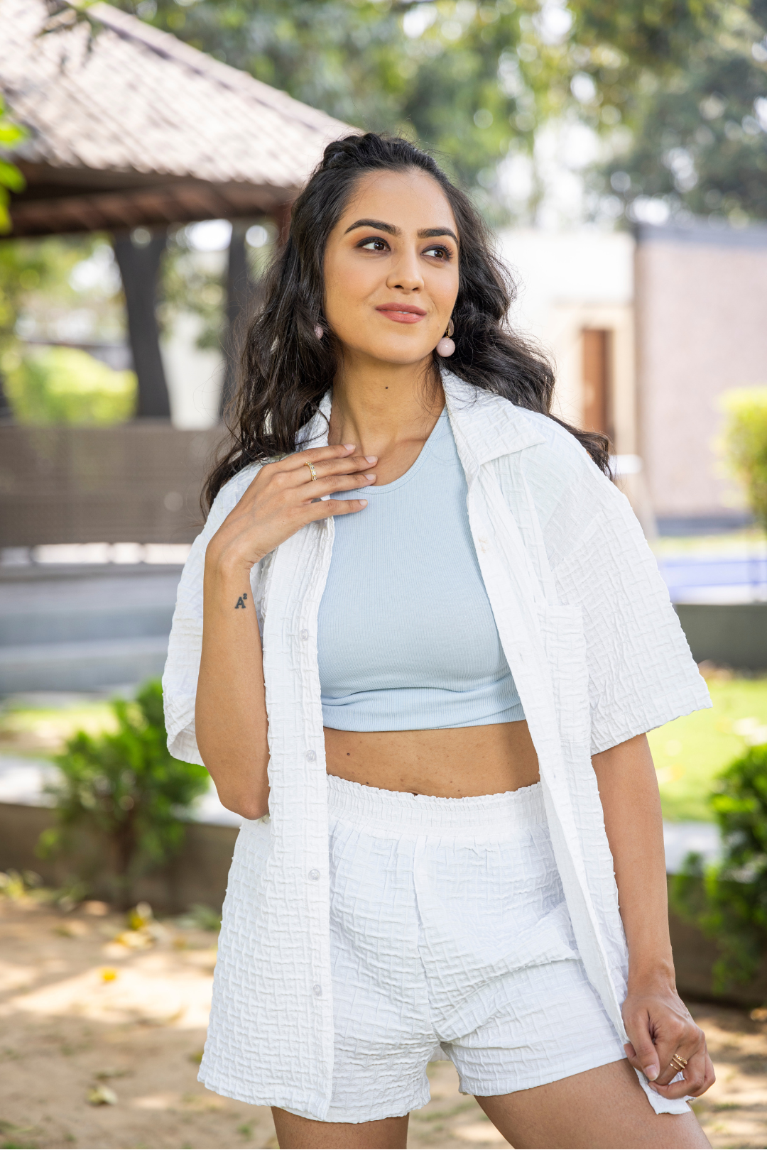 STAYCATION SHORTS SET (WHITE) - WOMEN'S