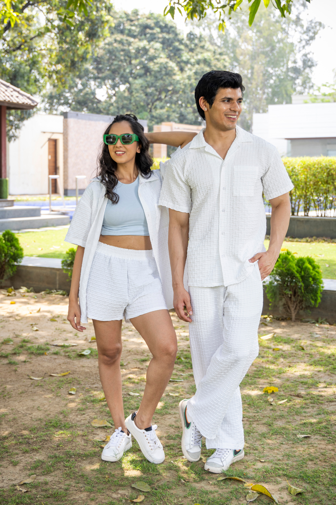 STAYCATION SHORTS SET (WHITE) - WOMEN'S