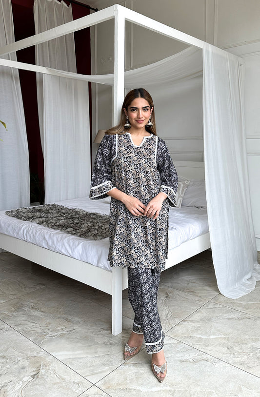 NIKHAAR CO-ORD SET (BLACK)