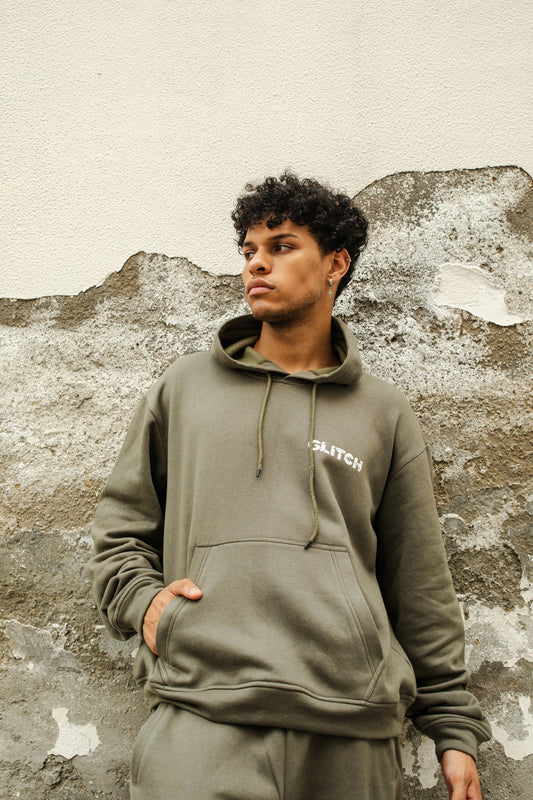 GLITCH HOODIE SET - GREEN (MEN)