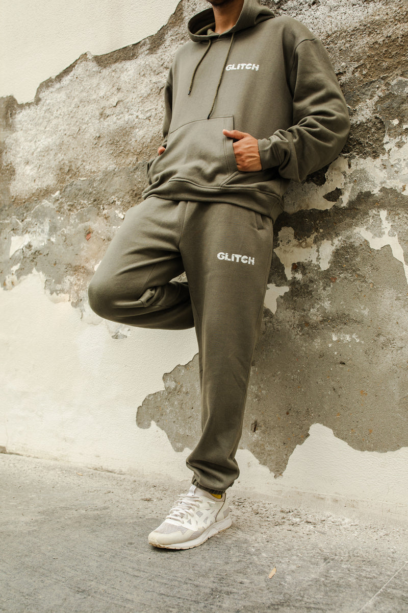 GLITCH HOODIE SET - GREEN (MEN)