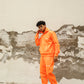 GLITCH HOODIE SET - ORANGE (MEN)