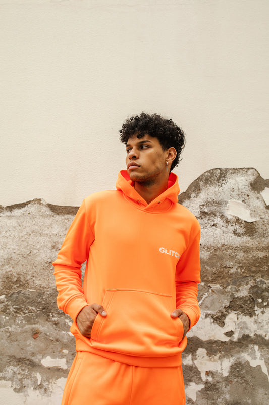 GLITCH HOODIE SET - ORANGE (MEN)