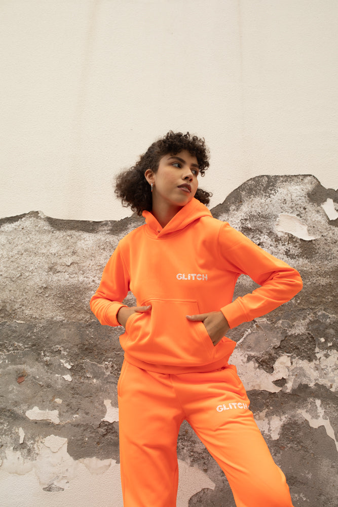GLITCH HOODIE SET - ORANGE (WOMEN)