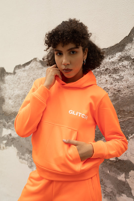 GLITCH HOODIE SET - ORANGE (WOMEN)