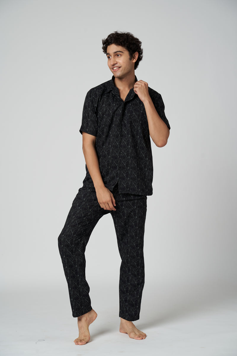 ABSTRACT BLACK LOUNGE SET