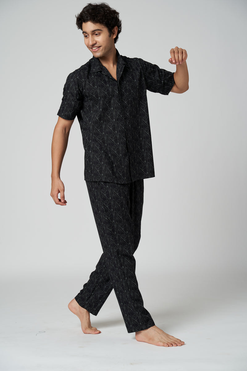ABSTRACT BLACK LOUNGE SET